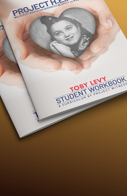 Project H.E.A.R.T curriculum materials showing hands holding a heart-shaped frame with a student photo